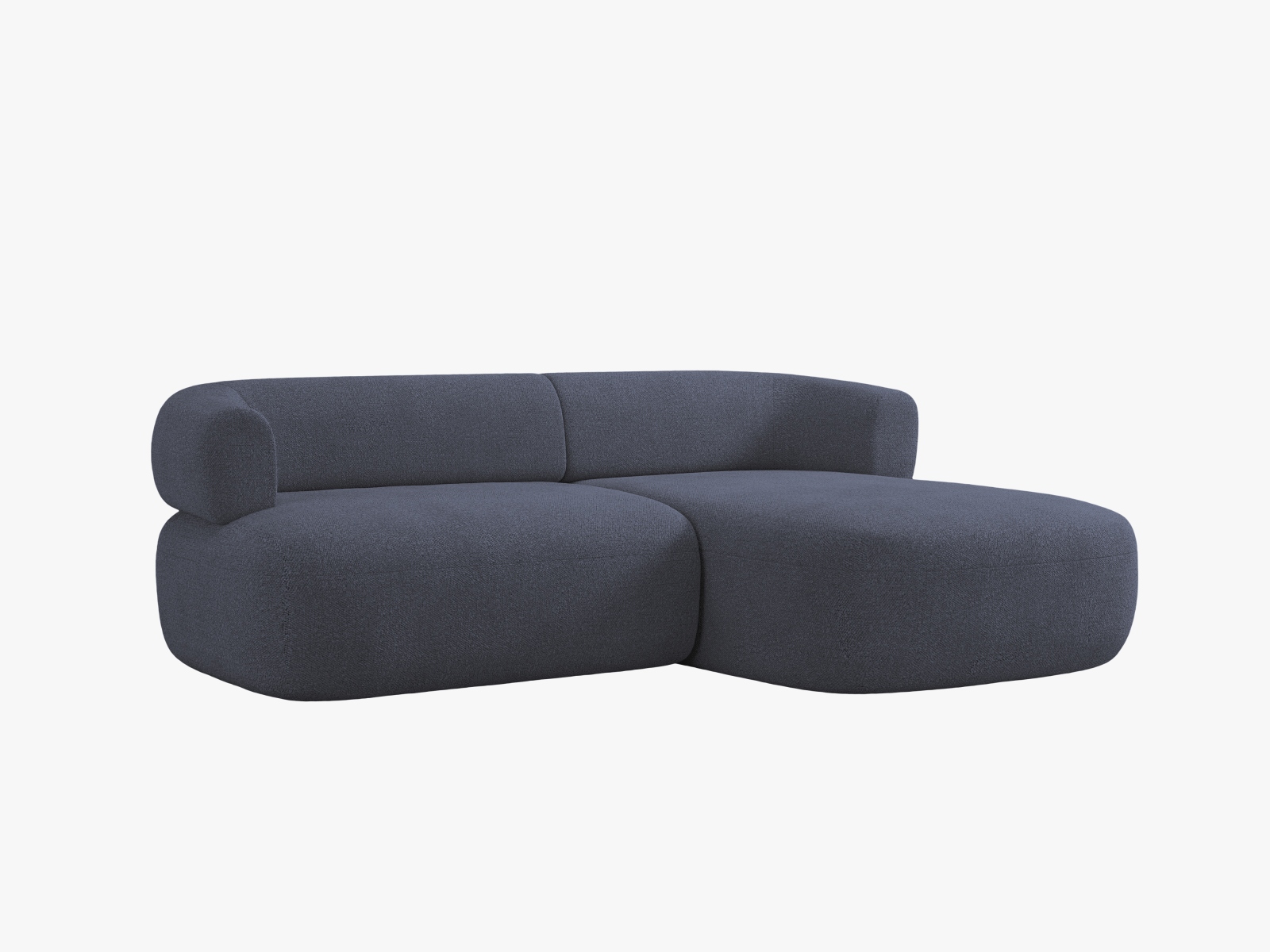 Boucle Right Corner Sofa, "Jenny", 5 Seats, 200x145x73