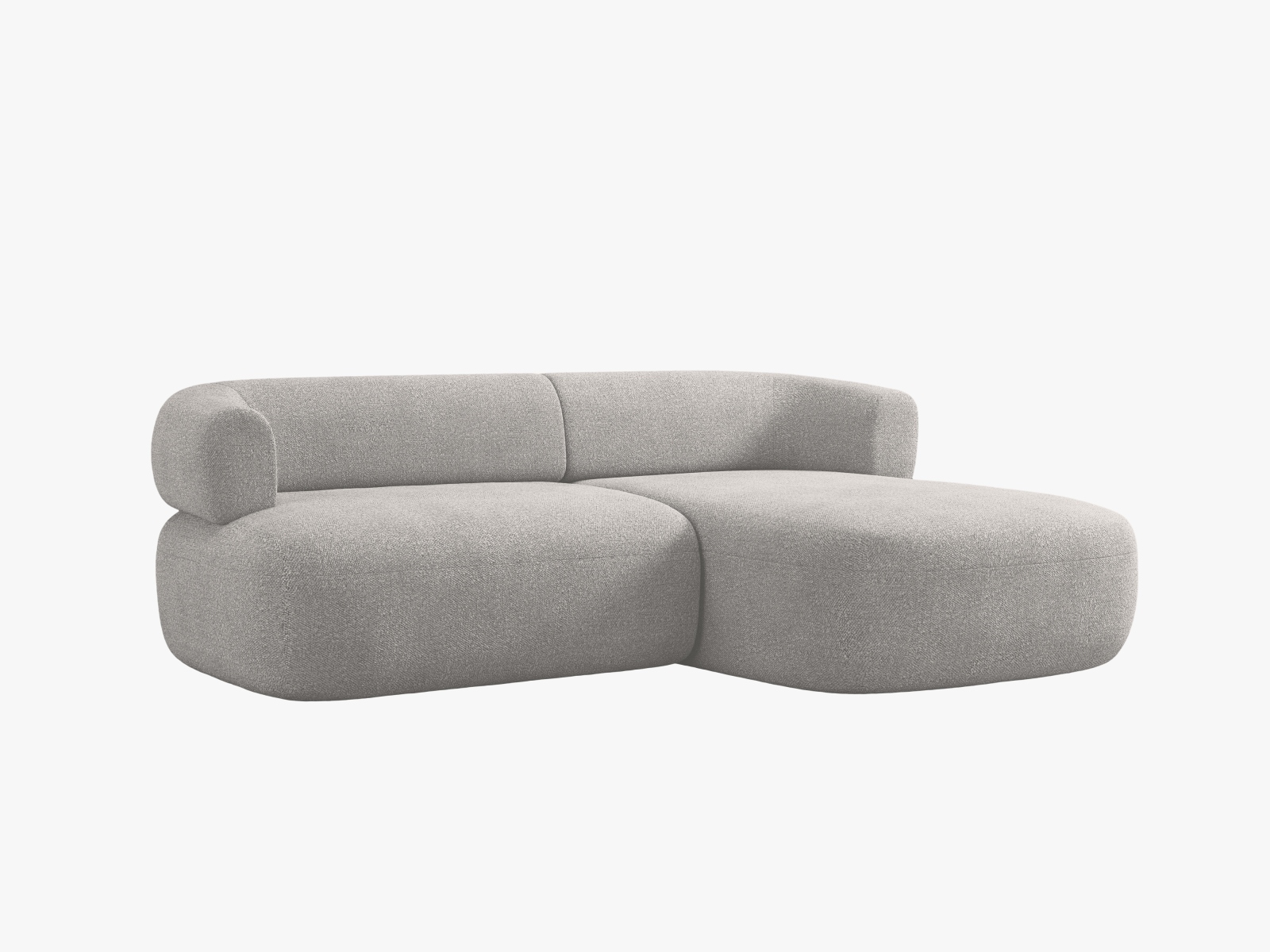 Boucle Right Corner Sofa, "Jenny", 5 Seats, 200x145x73