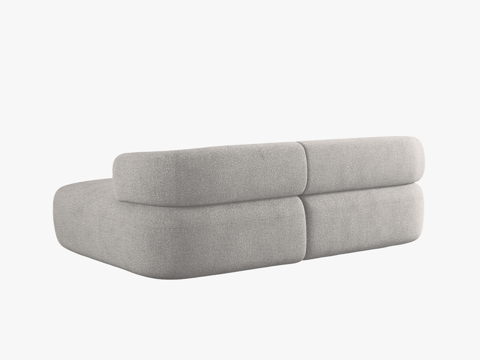 Boucle Right Corner Sofa, "Jenny", 5 Seats, 200x145x73