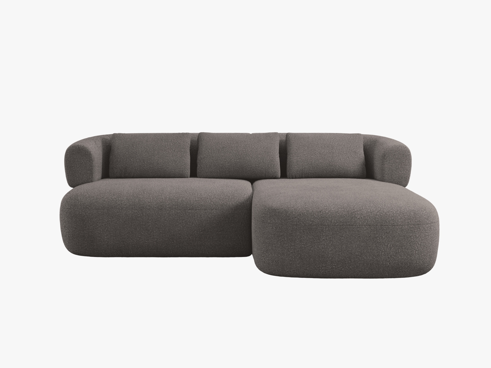 Boucle Right Corner Sofa, "Jenny", 5 Seats, 200x145x73