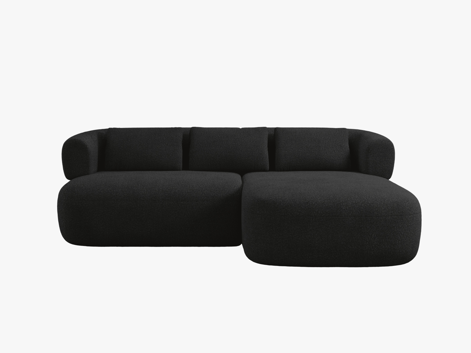 Boucle Right Corner Sofa, "Jenny", 5 Seats, 200x145x73