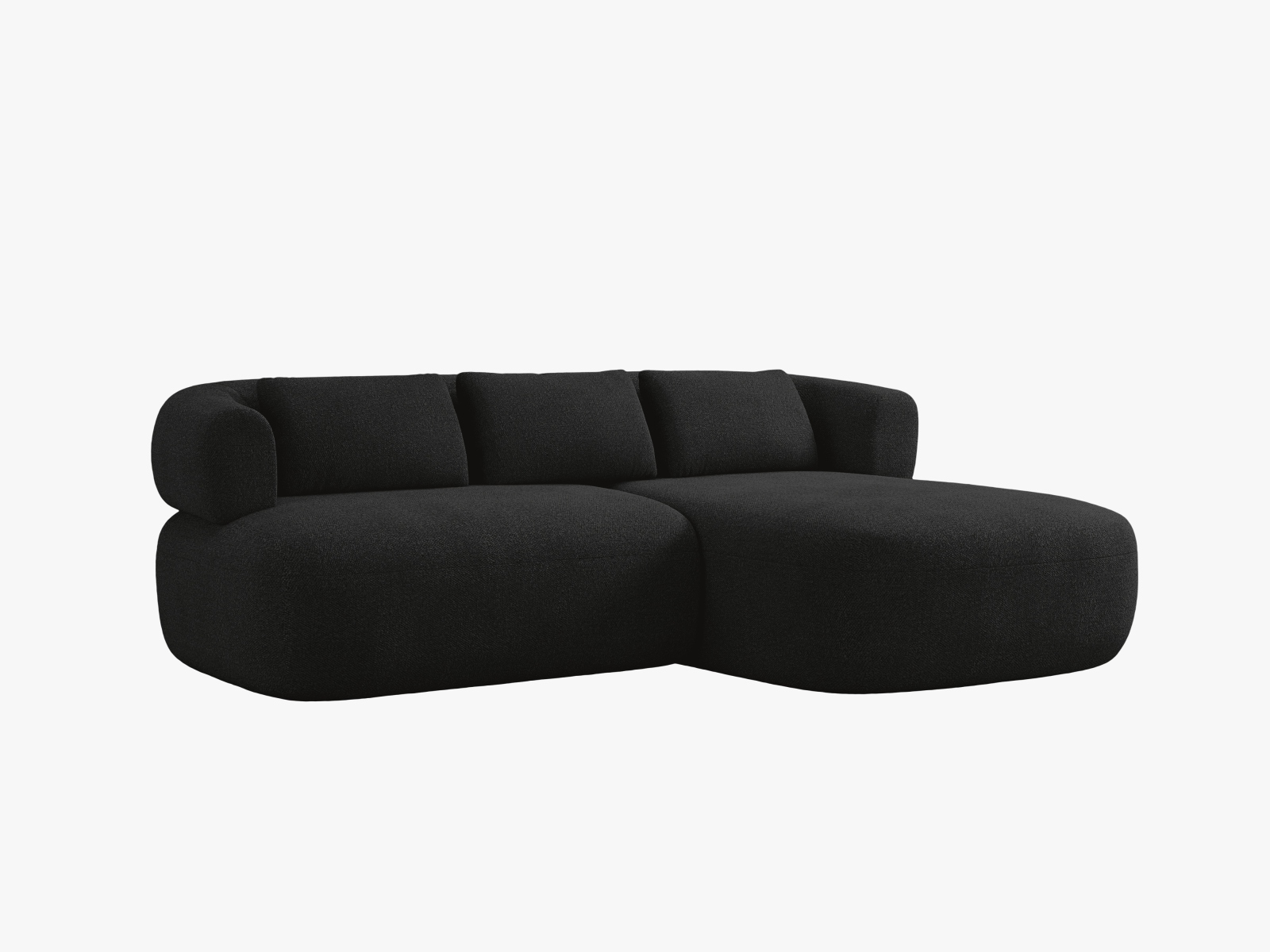 Boucle Right Corner Sofa, "Jenny", 5 Seats, 200x145x73