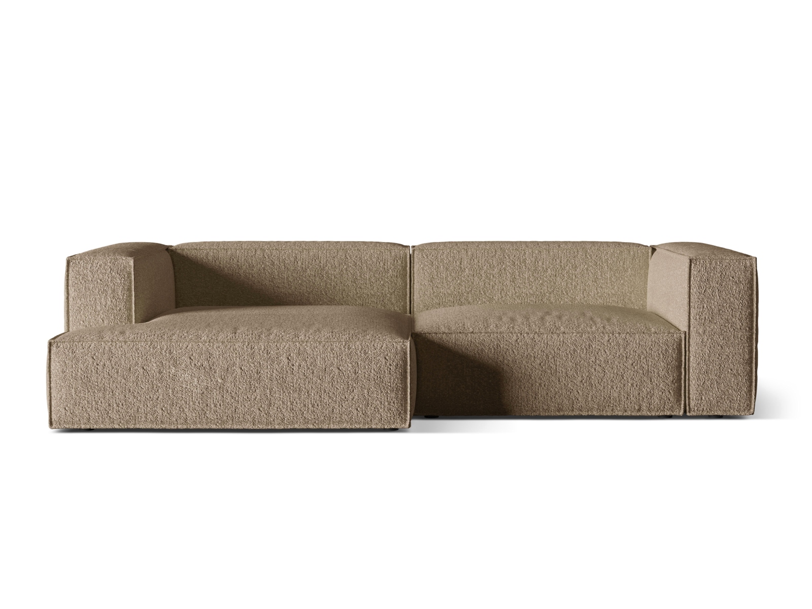 Boucle Modular Left Corner Sofa, "Nuria", 4 Seats, 292x147x72