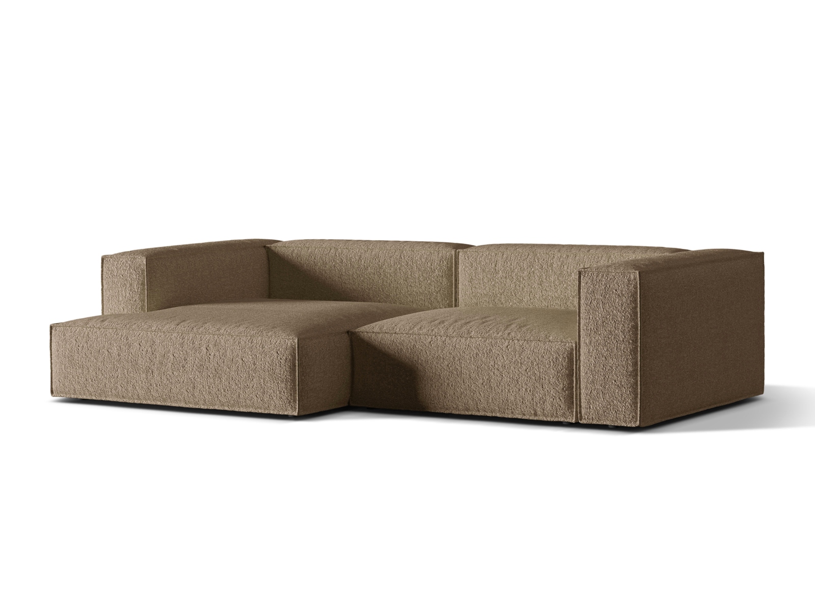 Boucle Modular Left Corner Sofa, "Nuria", 4 Seats, 292x147x72