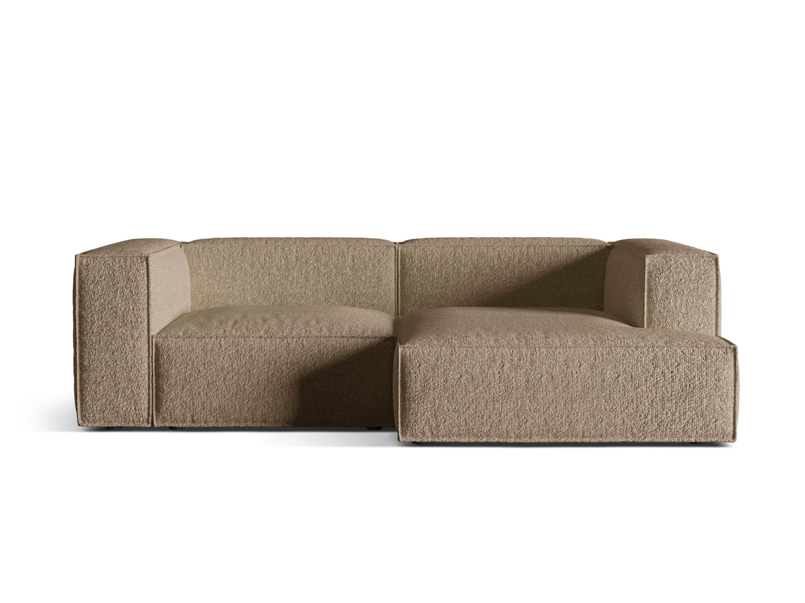 Boucle Modular Right Corner Sofa, "Nuria", 3 Seats, 252x147x72