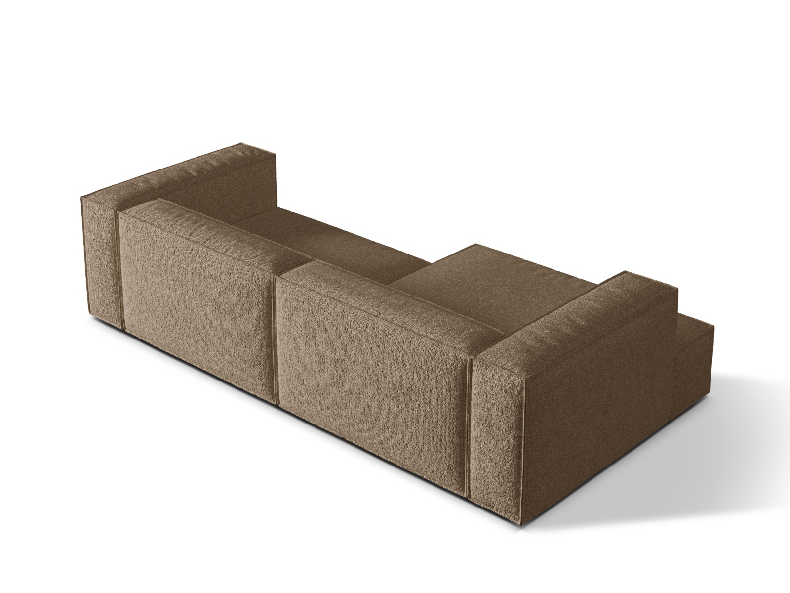 Boucle Modular Left Corner Sofa, "Nuria", 4 Seats, 292x147x72