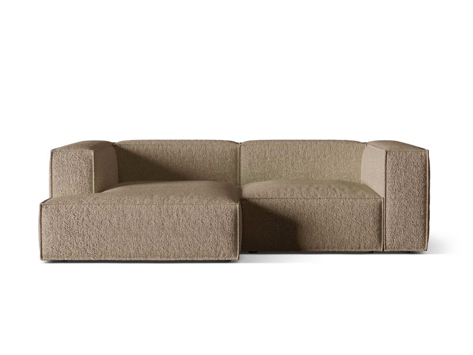 Boucle Modular Left Corner Sofa, "Nuria", 3 Seats, 252x147x72