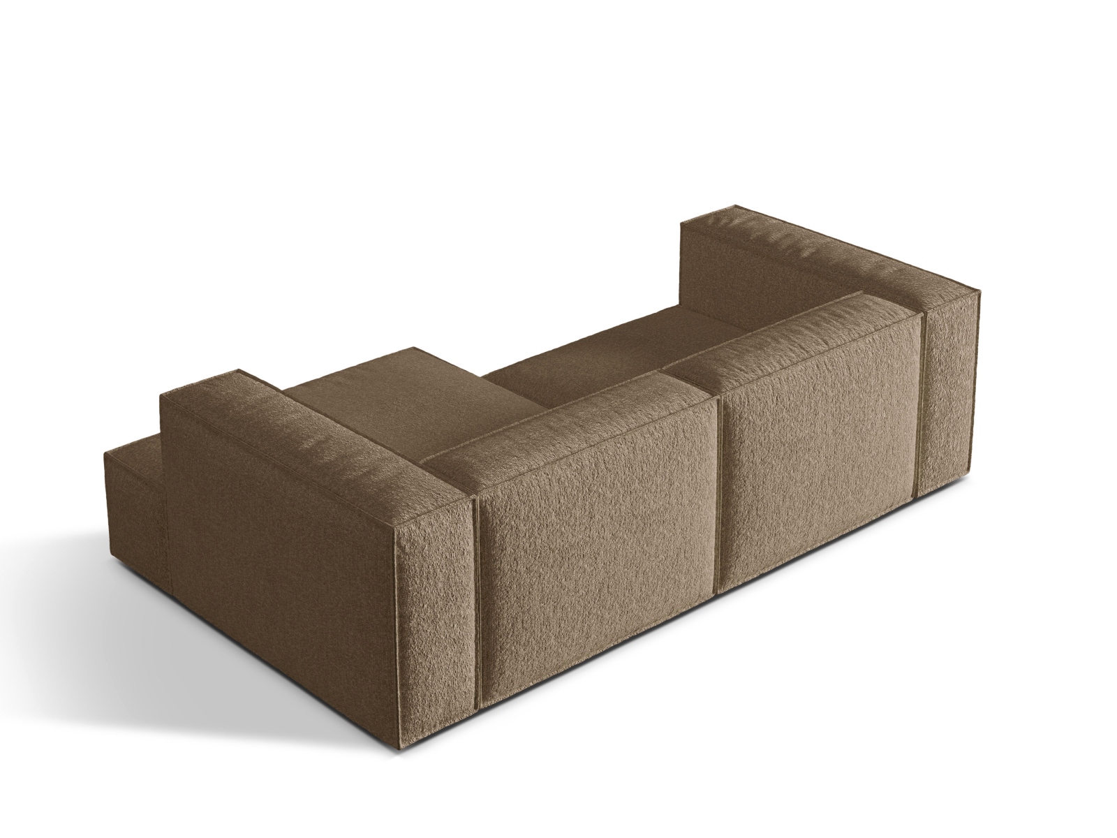 Boucle Modular Right Corner Sofa, "Nuria", 3 Seats, 252x147x72