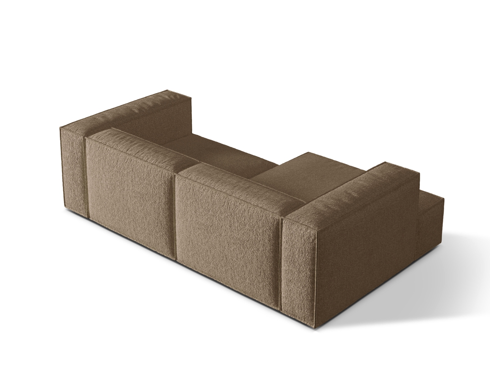 Boucle Modular Left Corner Sofa, "Nuria", 3 Seats, 252x147x72