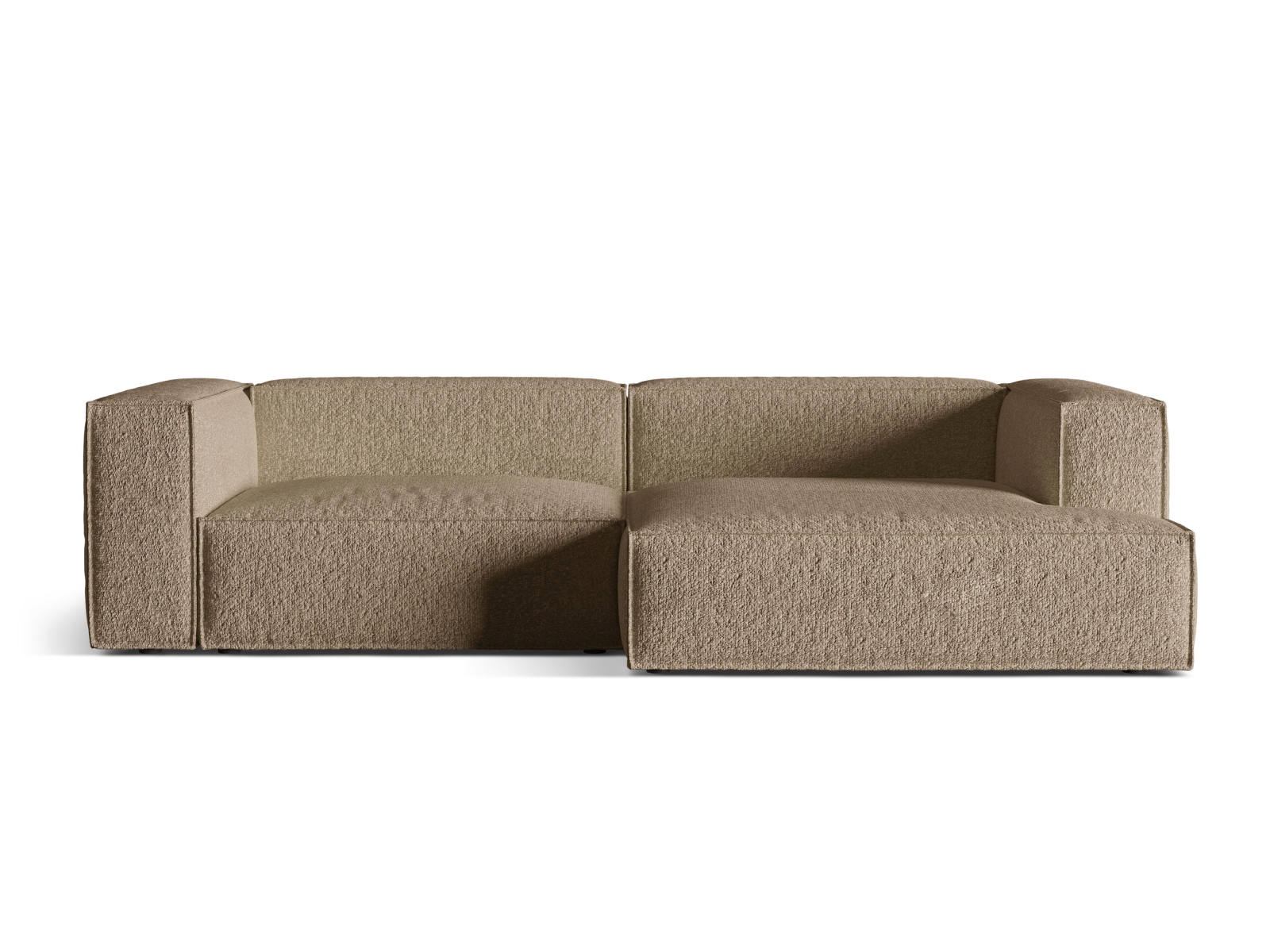 Boucle Modular Right Corner Sofa, "Nuria", 4 Seats, 292x147x72