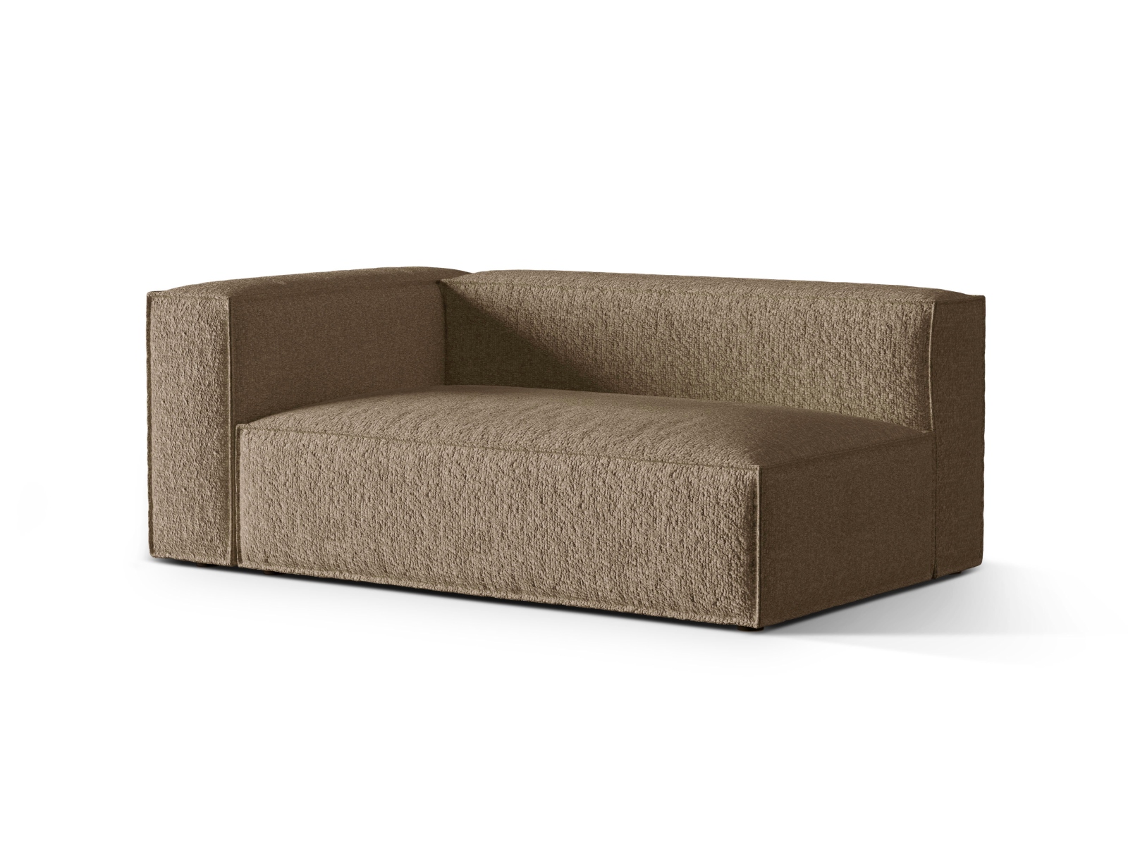 Boucle Left Modular Sofa, "Nuria", 3 Seats, 185x110x72