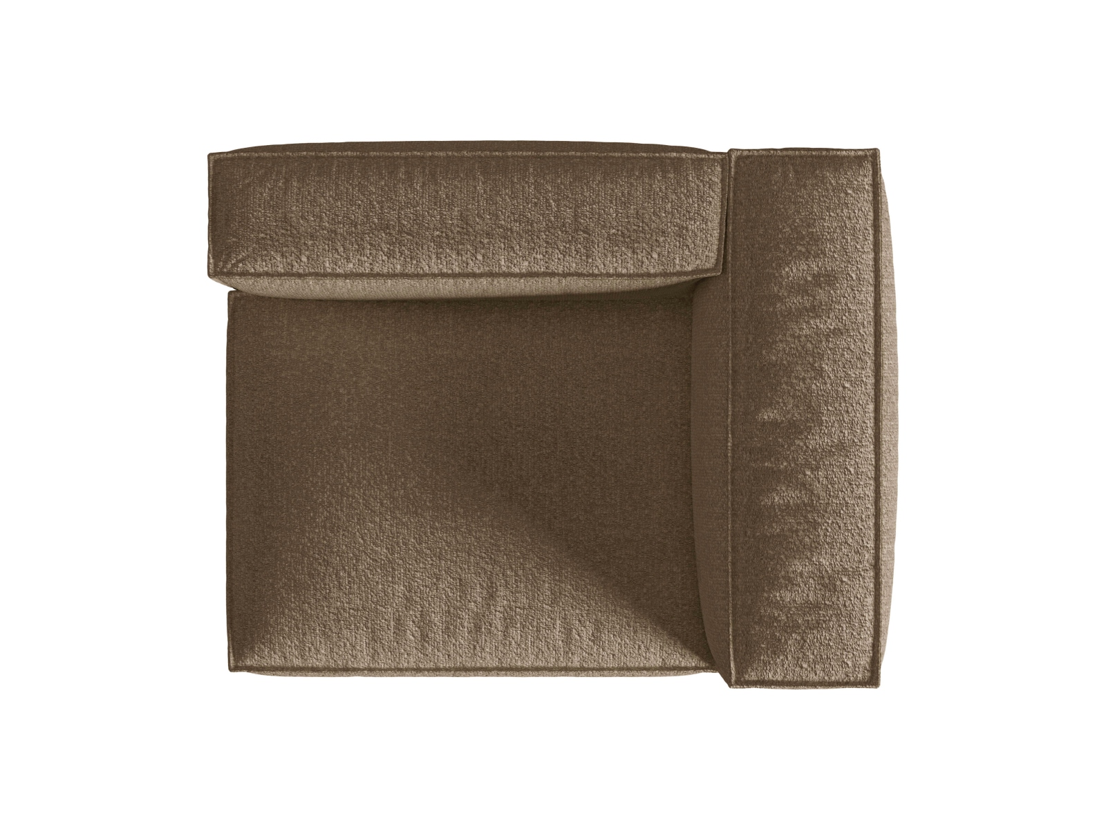 Boucle Right Modular Sofa, "Nuria", 2 Seats, 145x110x72