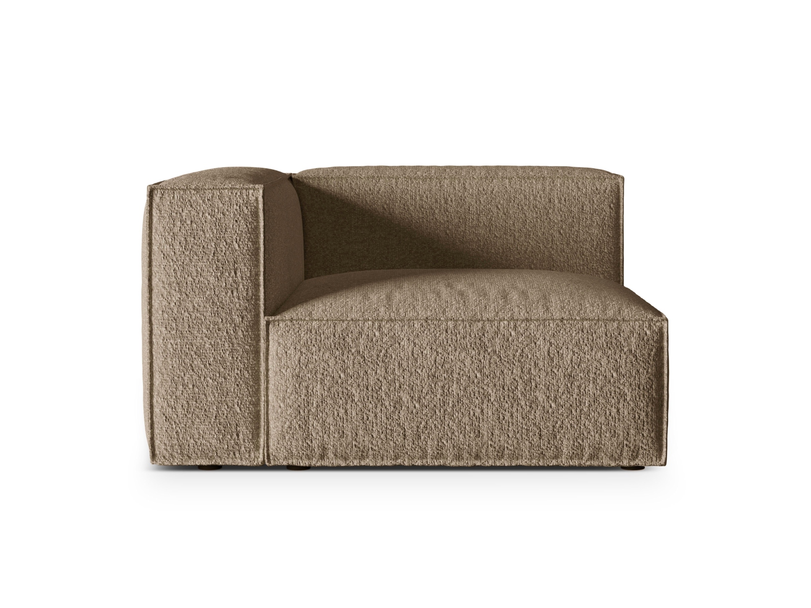 Boucle Left Modular Sofa, "Nuria", 1 Seat, 125x110x72