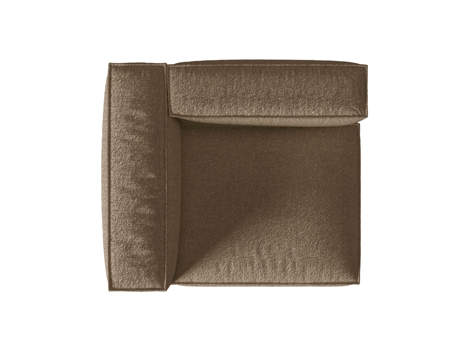 Boucle Left Modular Sofa, "Nuria", 1 Seat, 125x110x72