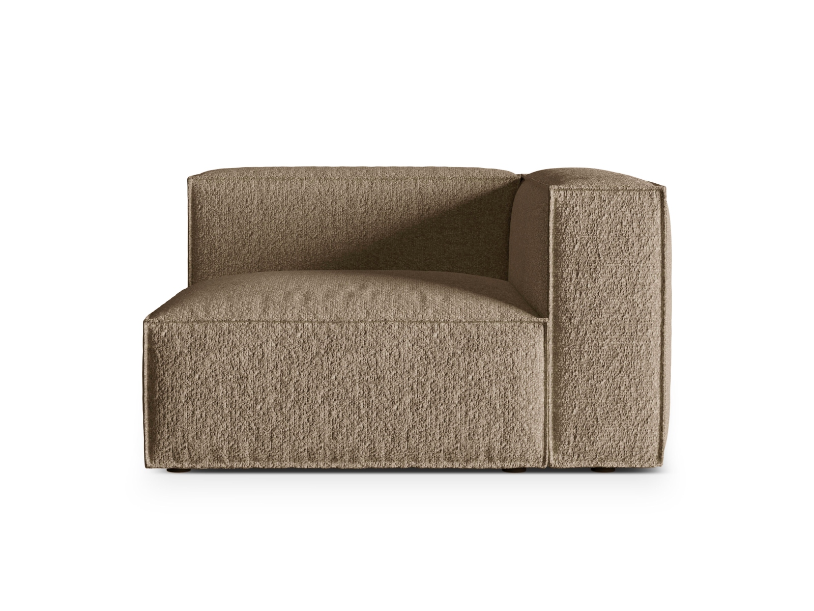 Boucle Right Modular Sofa, "Nuria", 1 Seat, 125x110x72