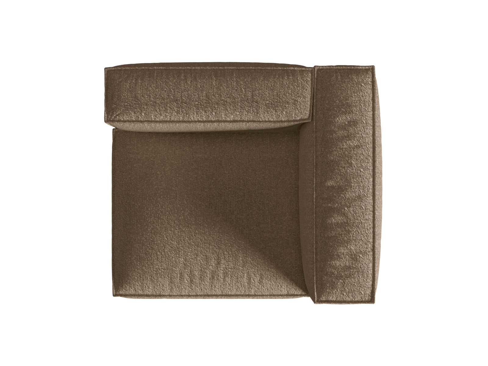 Boucle Right Modular Sofa, "Nuria", 1 Seat, 125x110x72
