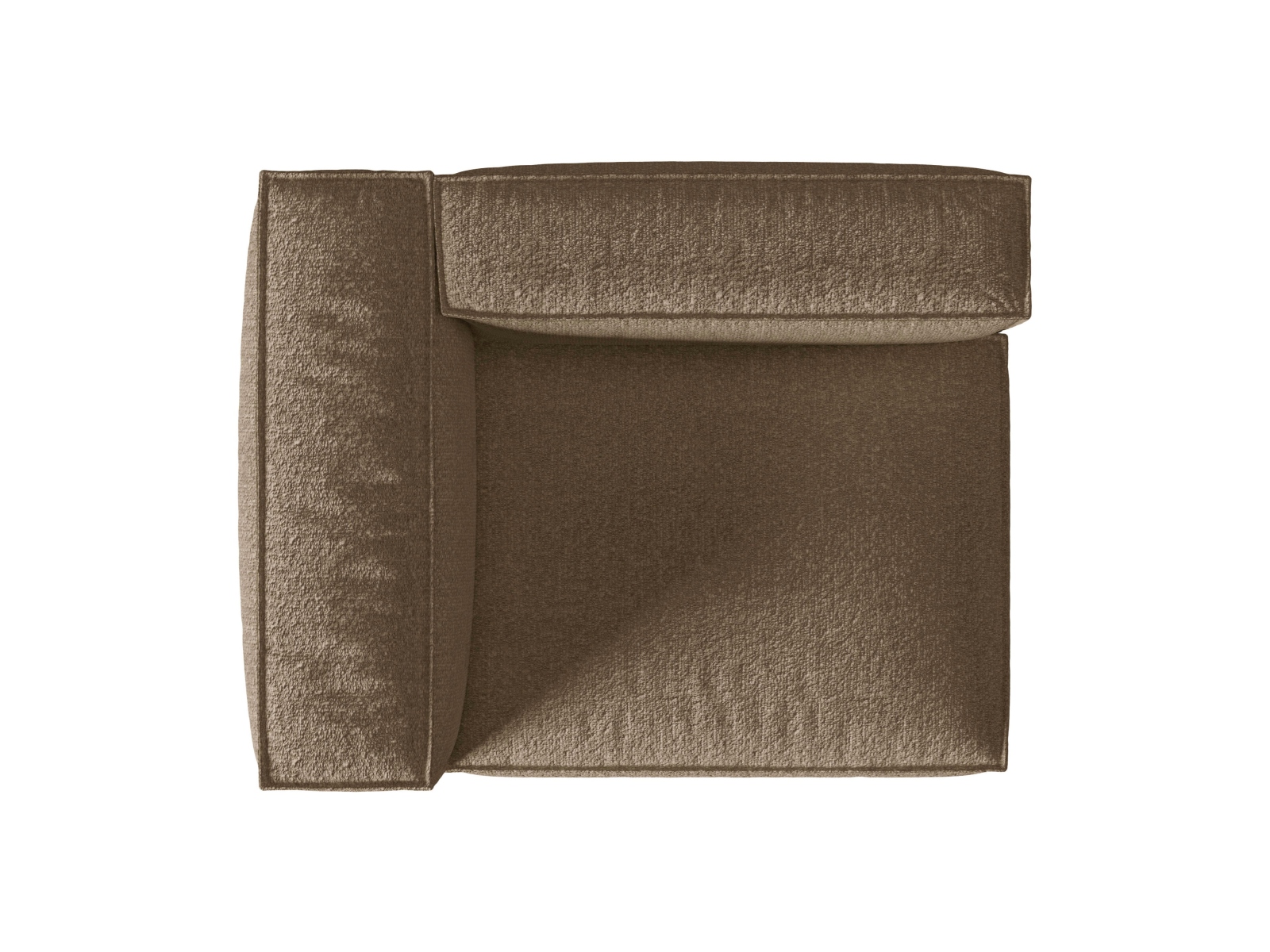 Boucle Left Modular Sofa, "Nuria", 2 Seats, 145x110x72