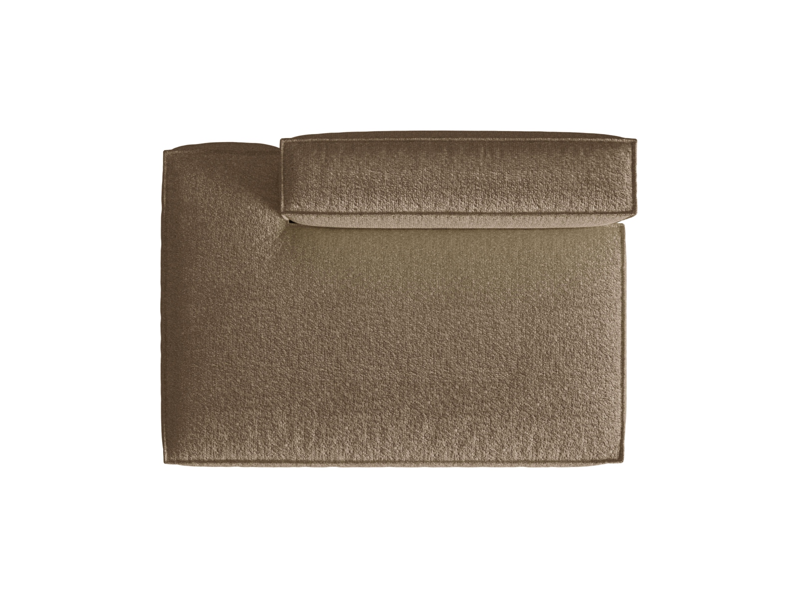 Boucle Left Modular Sofa, "Nuria", 3 Seats, 165x110x72