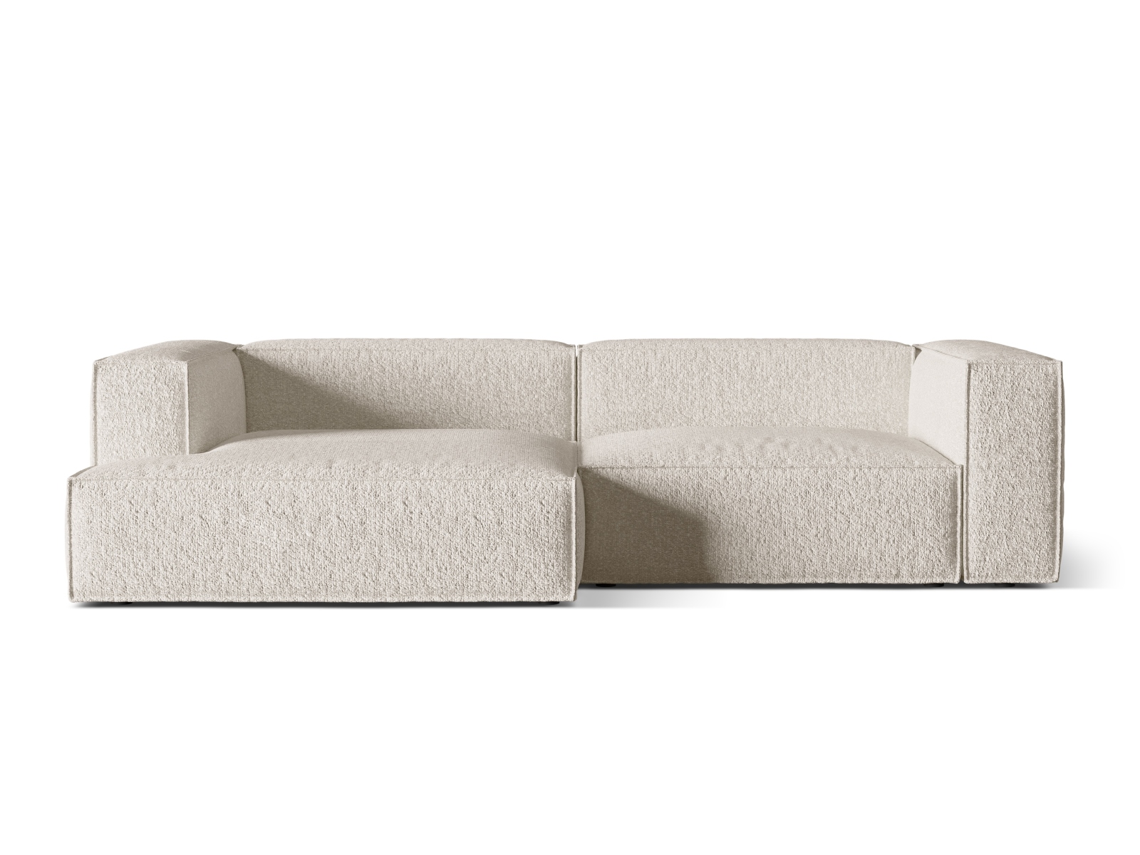 Boucle Modular Left Corner Sofa, "Nuria", 4 Seats, 292x147x72