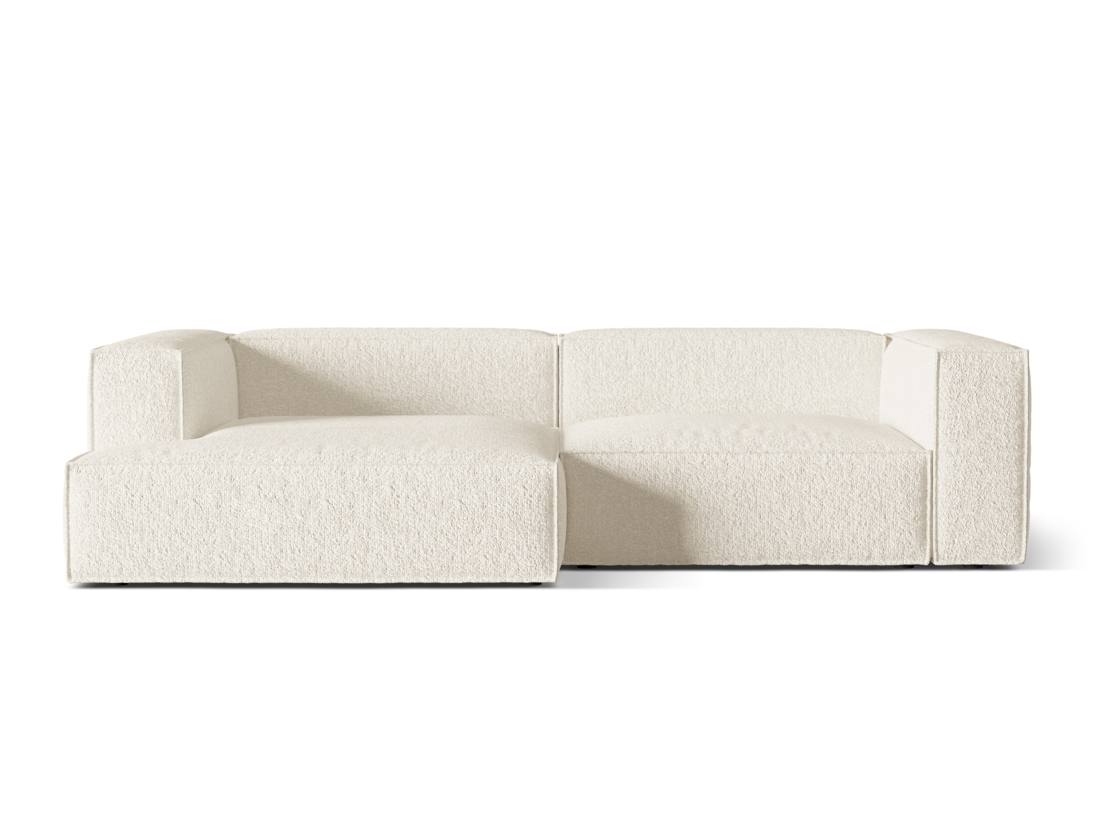 Boucle Modular Left Corner Sofa, "Nuria", 4 Seats, 292x147x72