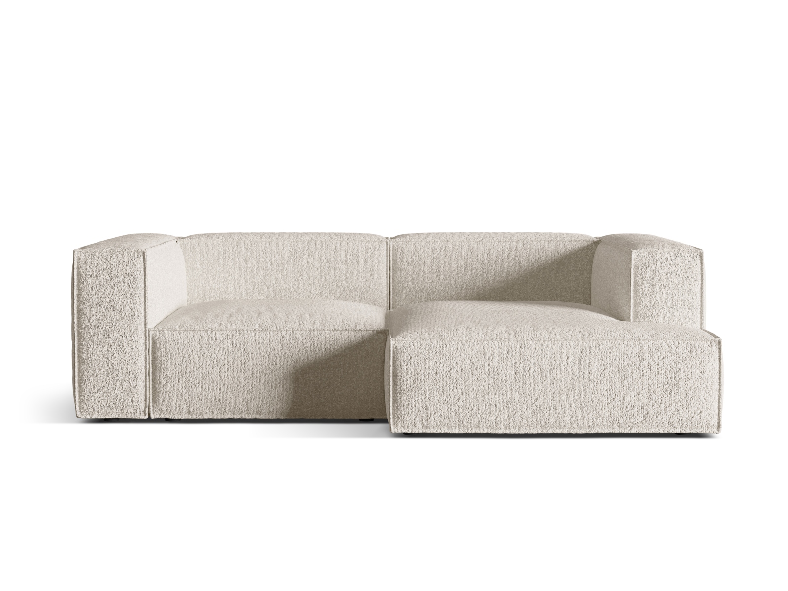 Boucle Modular Right Corner Sofa, "Nuria", 3 Seats, 252x147x72