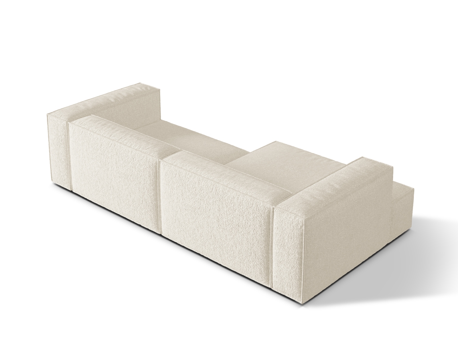 Boucle Modular Left Corner Sofa, "Nuria", 4 Seats, 292x147x72