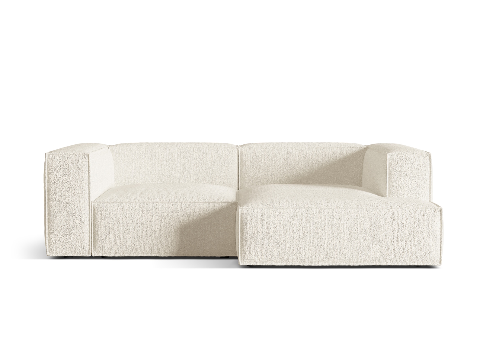 Boucle Modular Right Corner Sofa, "Nuria", 3 Seats, 252x147x72