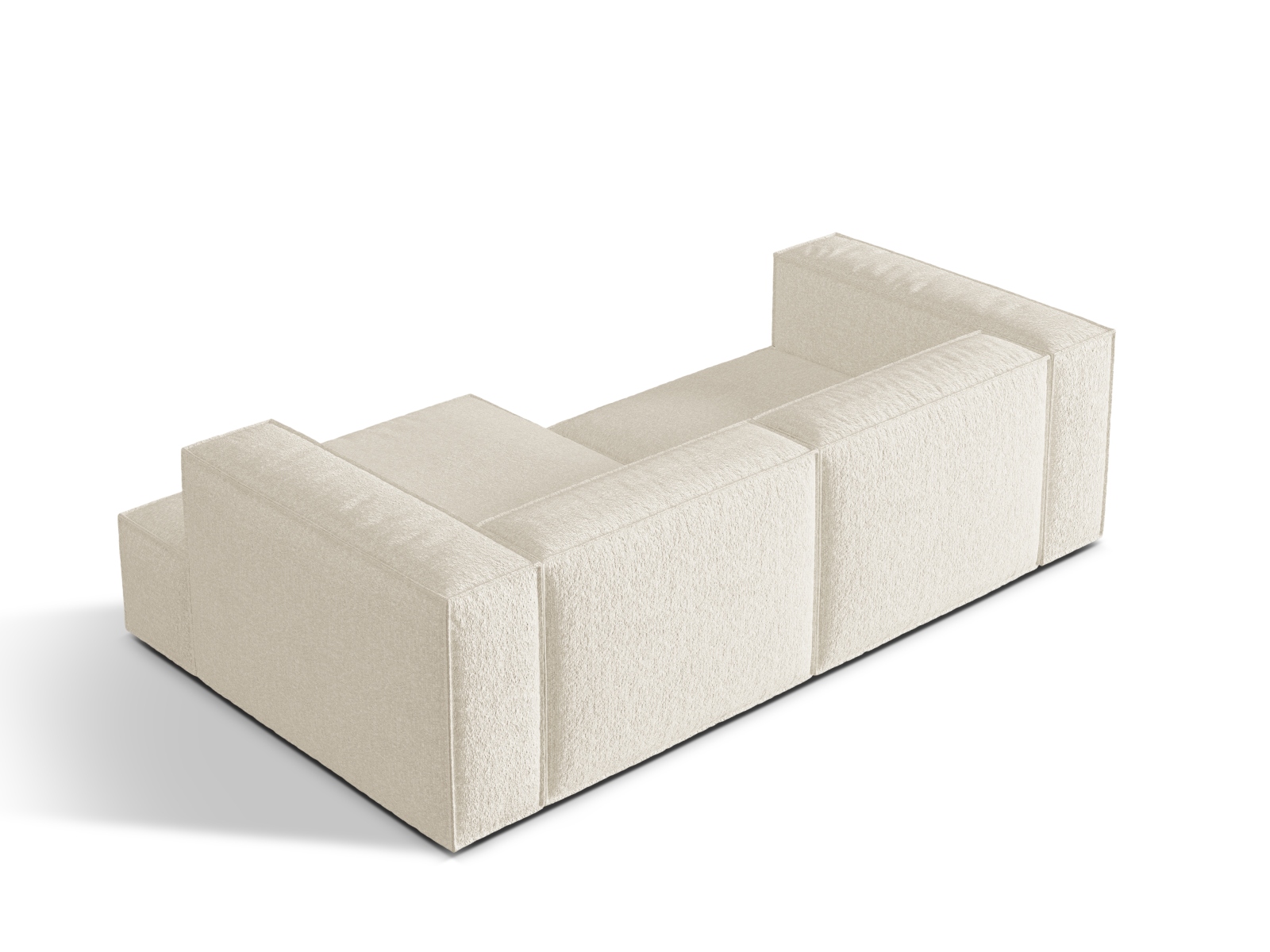 Boucle Modular Right Corner Sofa, "Nuria", 3 Seats, 252x147x72