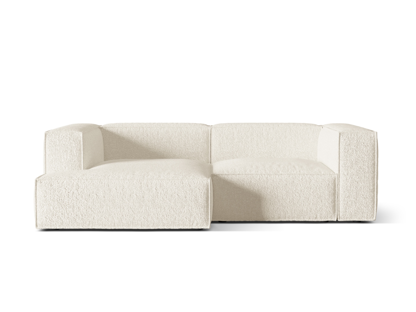 Boucle Modular Left Corner Sofa, "Nuria", 3 Seats, 252x147x72