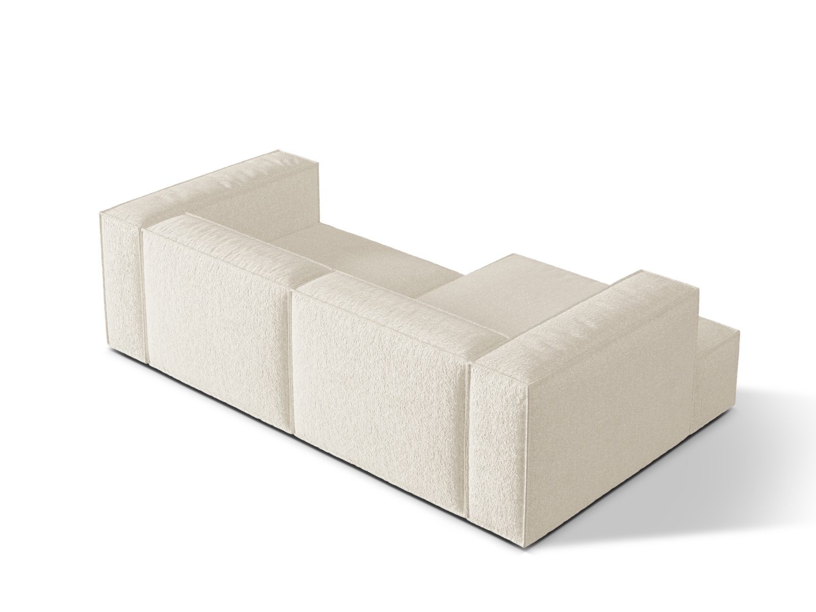 Boucle Modular Left Corner Sofa, "Nuria", 3 Seats, 252x147x72