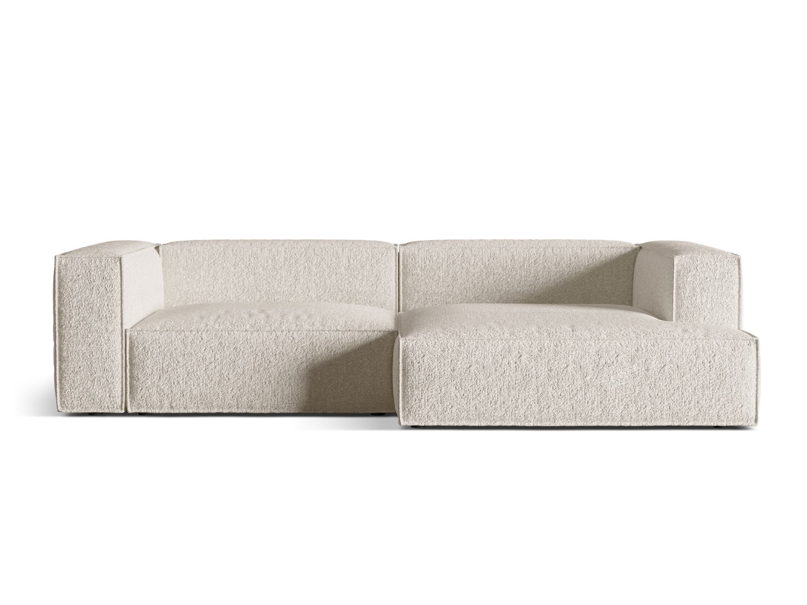 Boucle Modular Right Corner Sofa, "Nuria", 4 Seats, 292x147x72