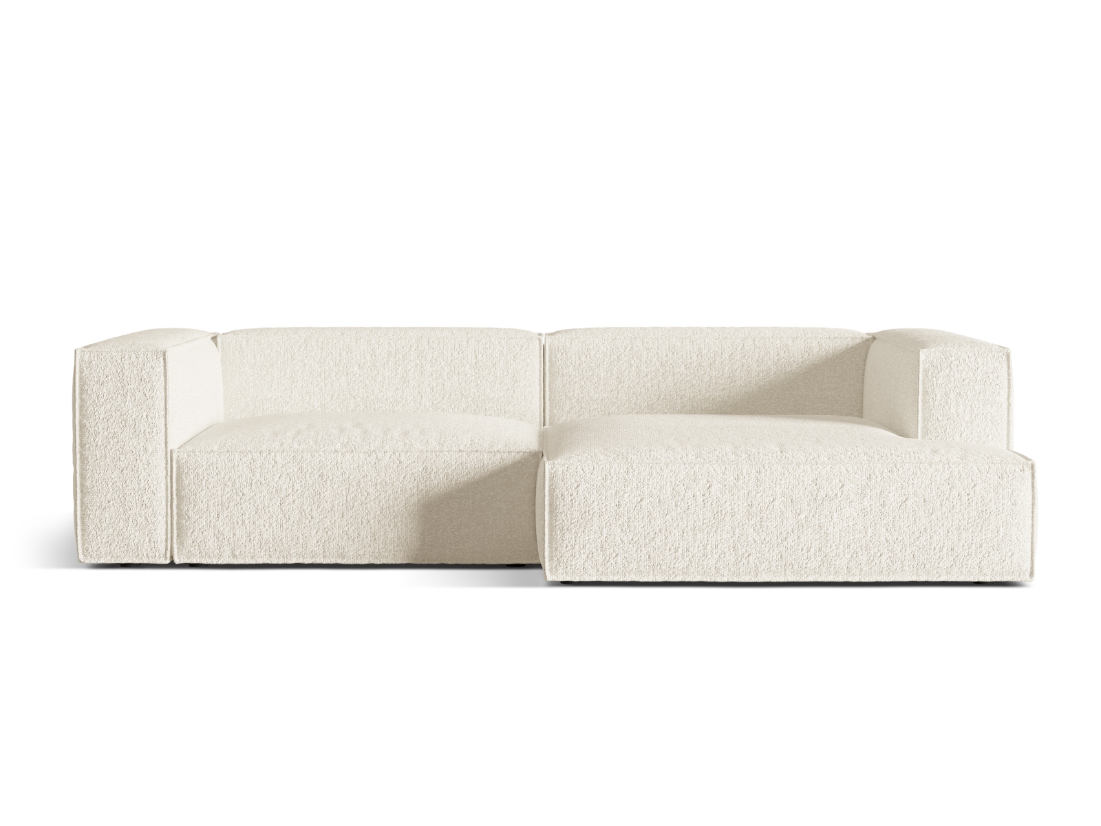 Boucle Modular Right Corner Sofa, "Nuria", 4 Seats, 292x147x72