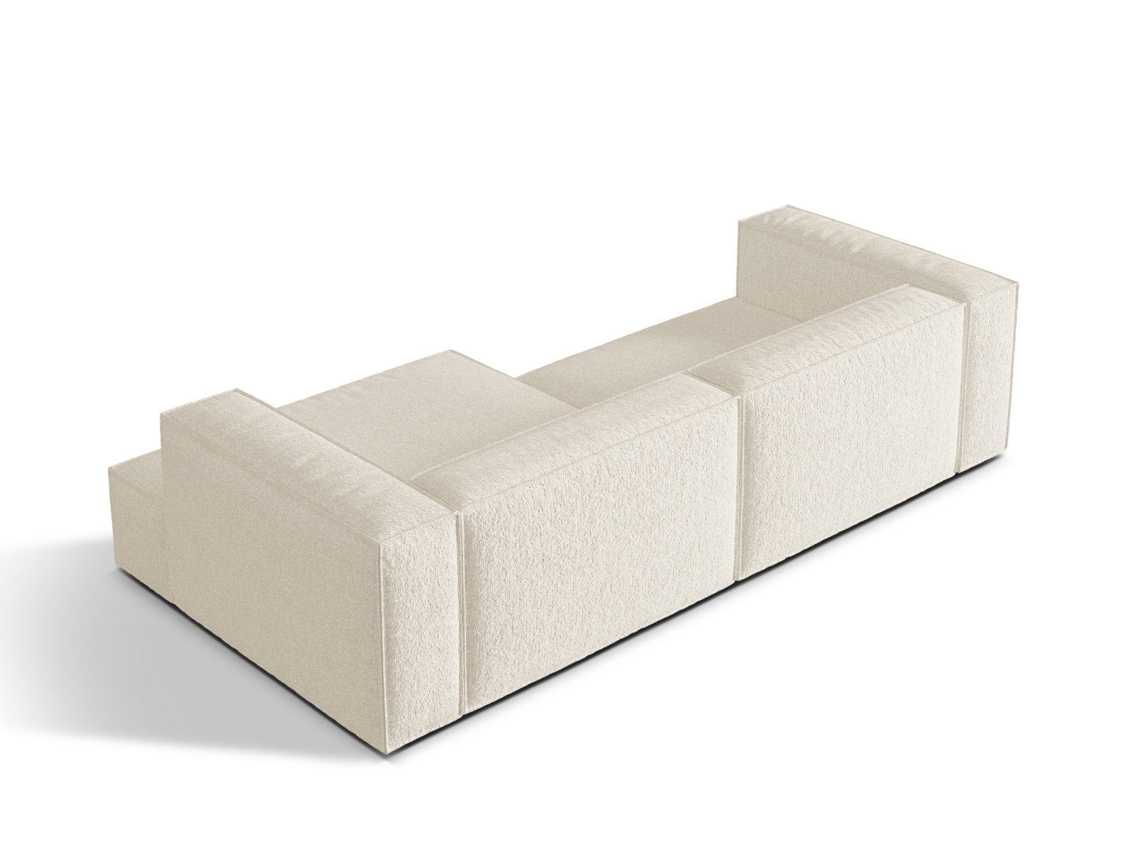 Boucle Modular Right Corner Sofa, "Nuria", 4 Seats, 292x147x72
