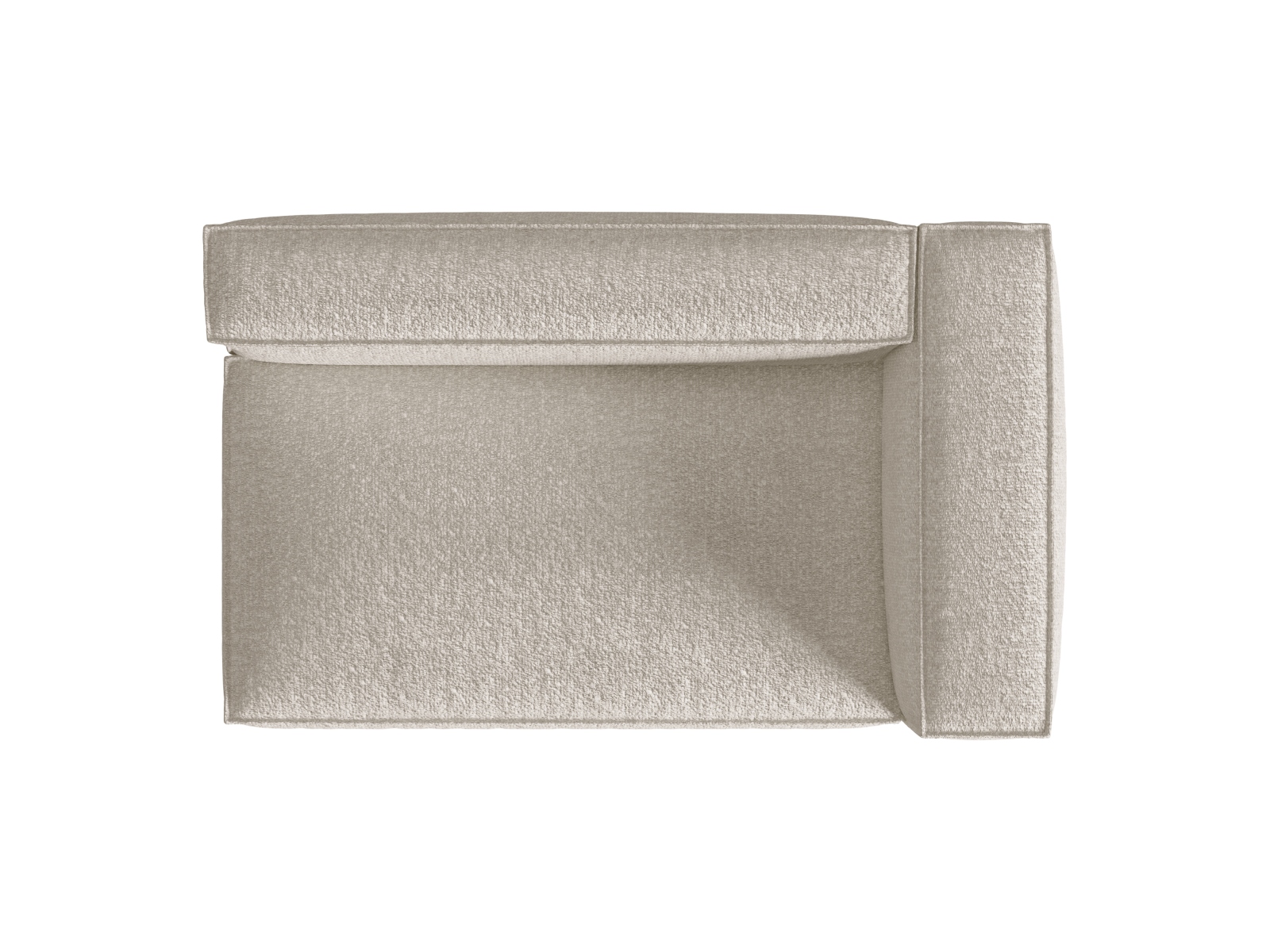 Boucle Right Modular Sofa, "Nuria", 3 Seats, 185x110x72