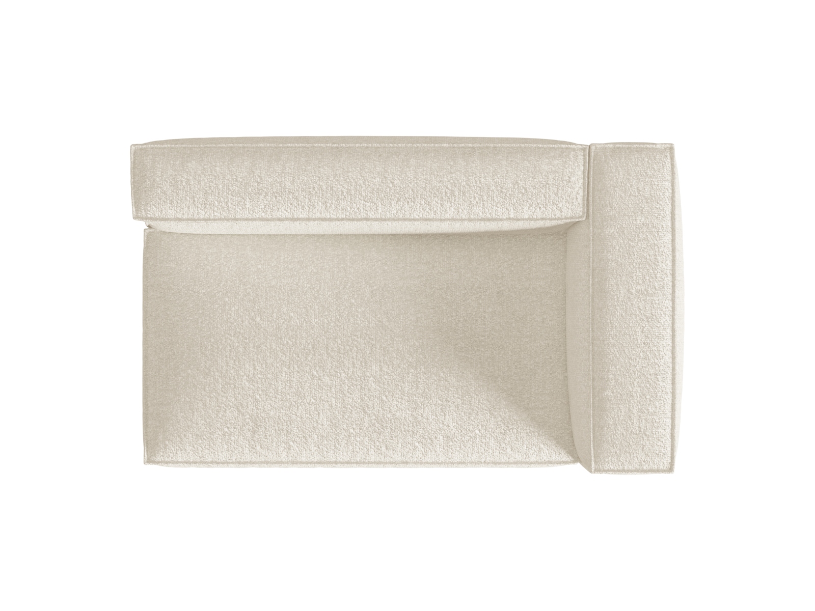 Boucle Right Modular Sofa, "Nuria", 3 Seats, 185x110x72