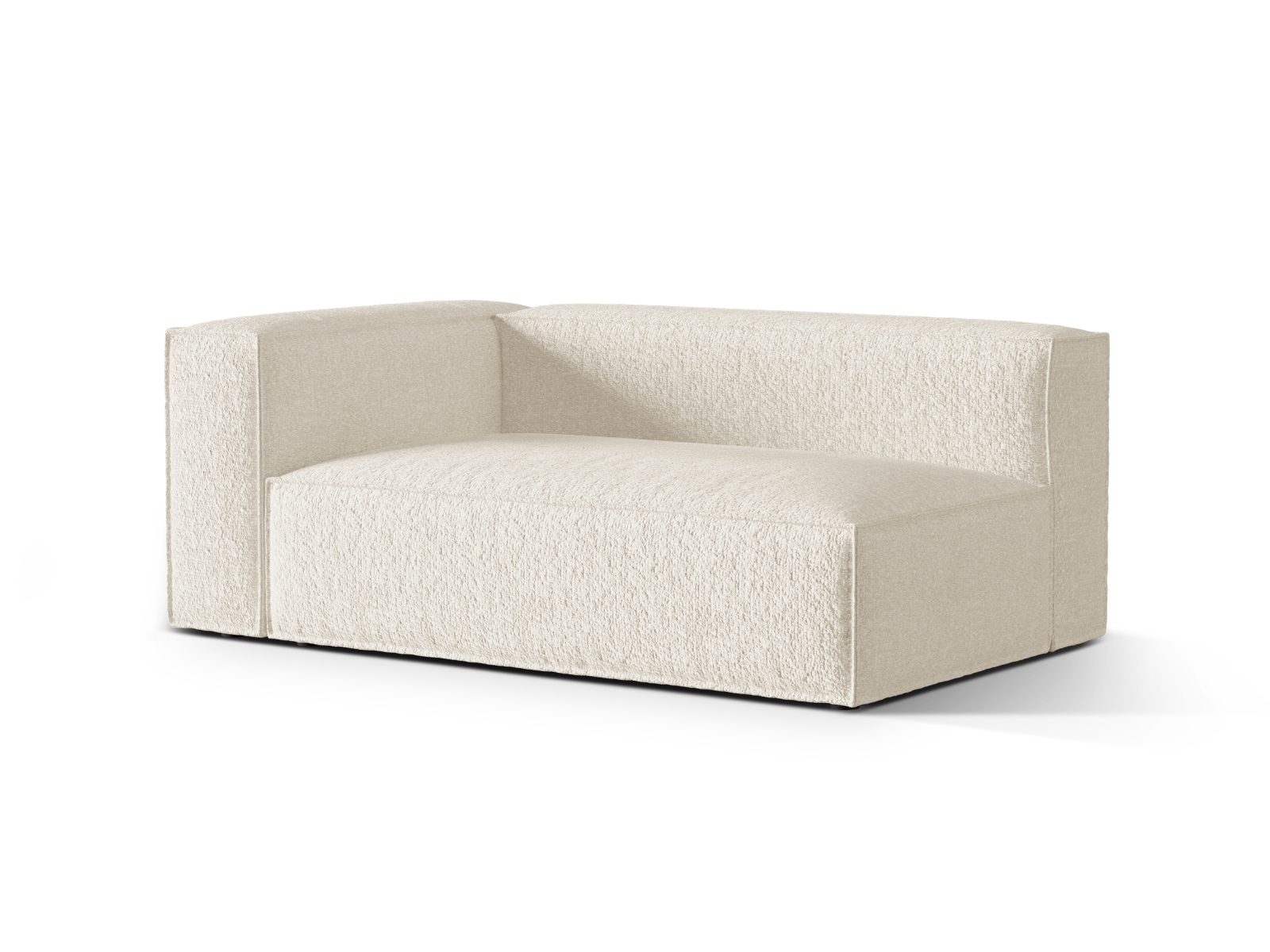Boucle Left Modular Sofa, "Nuria", 3 Seats, 185x110x72