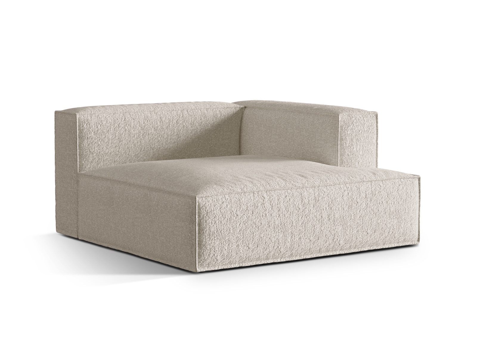 Boucle Chaise Longue Right, "Nuria", 1 Seat, 147x147x72