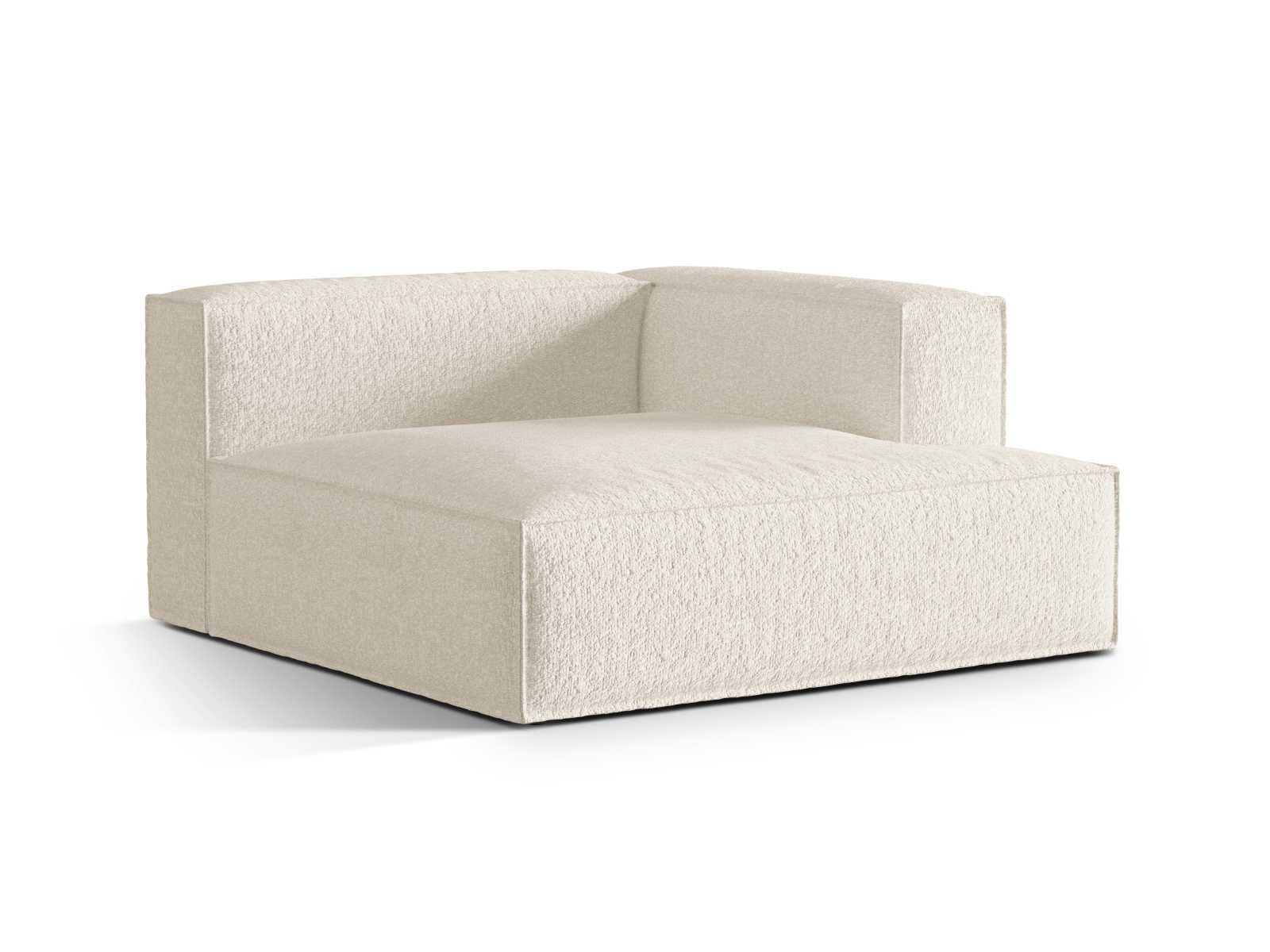 Boucle Chaise Longue Right, "Nuria", 1 Seat, 147x147x72
