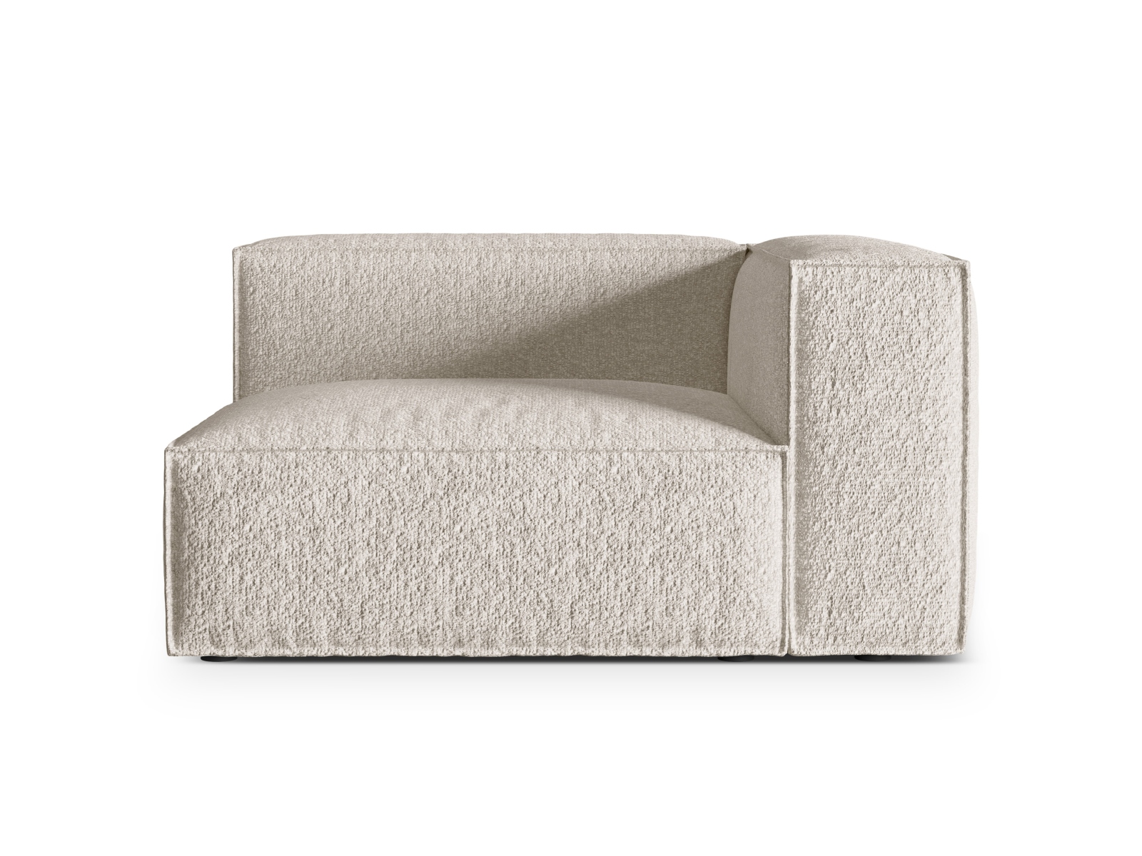 Boucle Right Modular Sofa, "Nuria", 2 Seats, 145x110x72