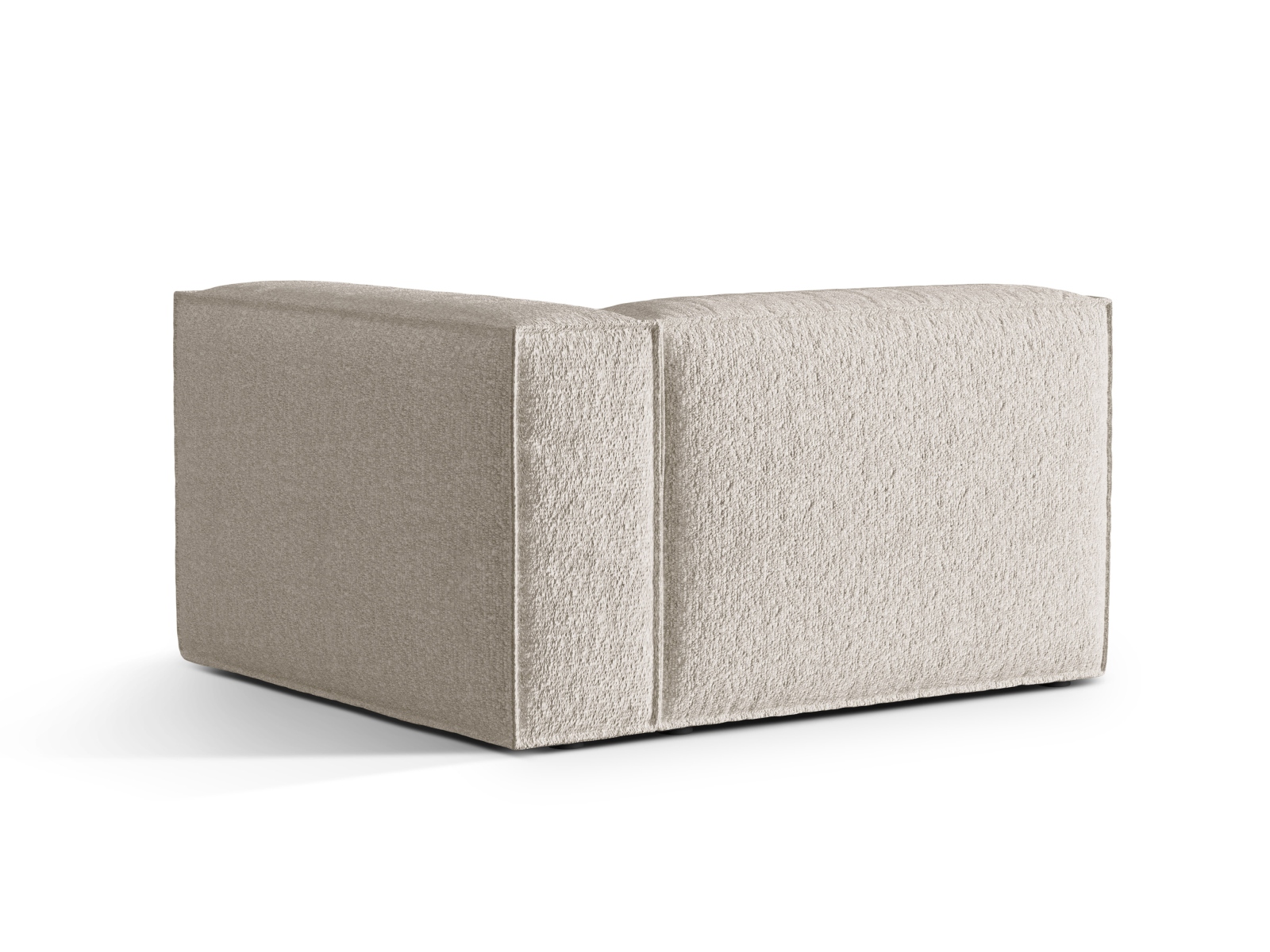 Boucle Right Modular Sofa, "Nuria", 2 Seats, 145x110x72