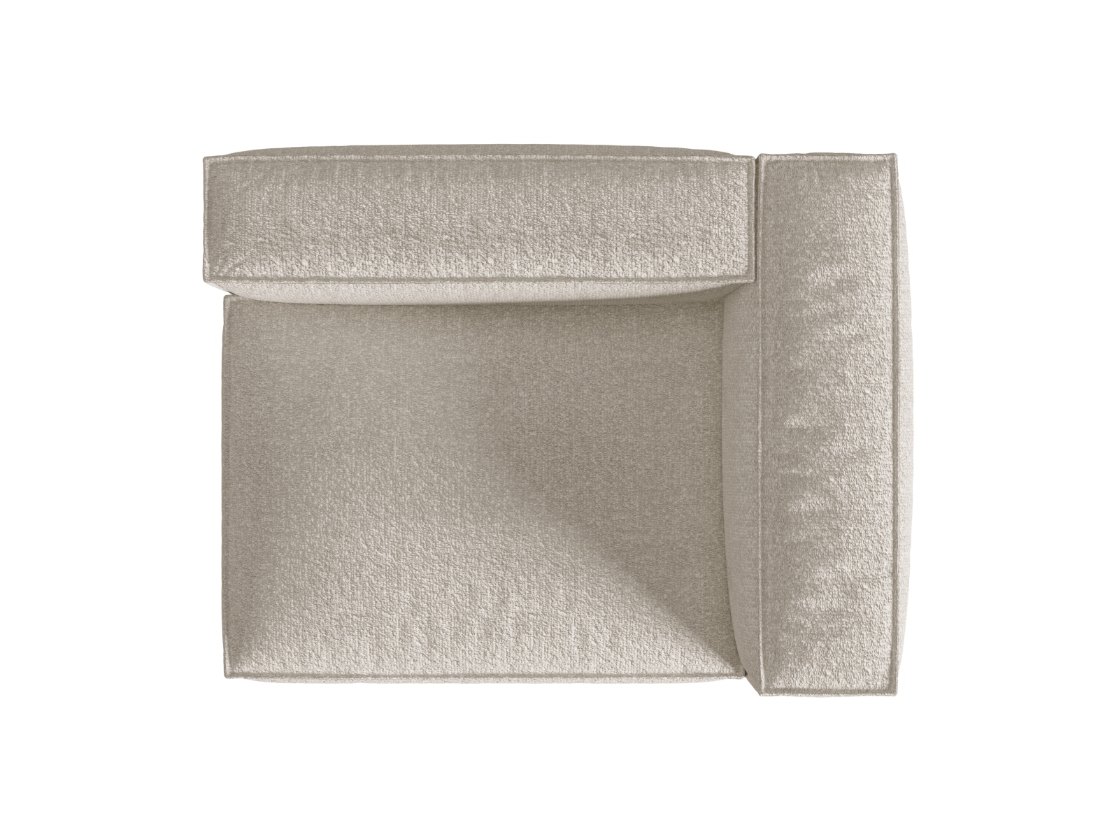 Boucle Right Modular Sofa, "Nuria", 2 Seats, 145x110x72