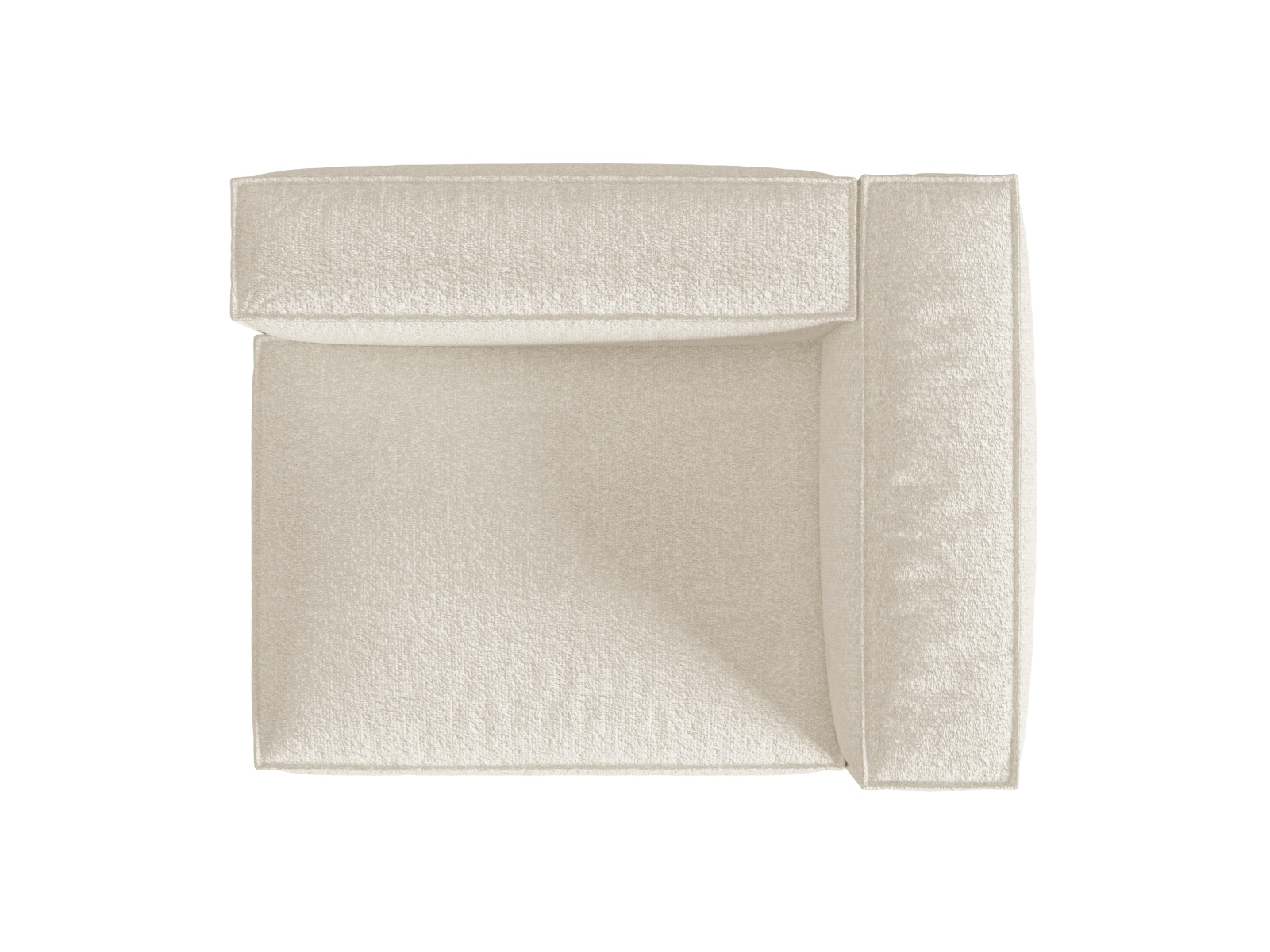Boucle Right Modular Sofa, "Nuria", 2 Seats, 145x110x72