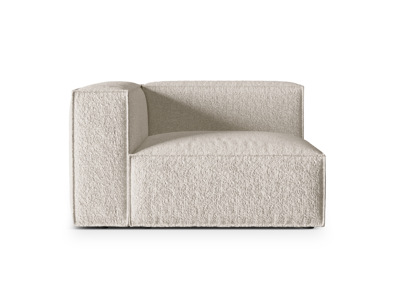 Boucle Left Modular Sofa, "Nuria", 1 Seat, 125x110x72