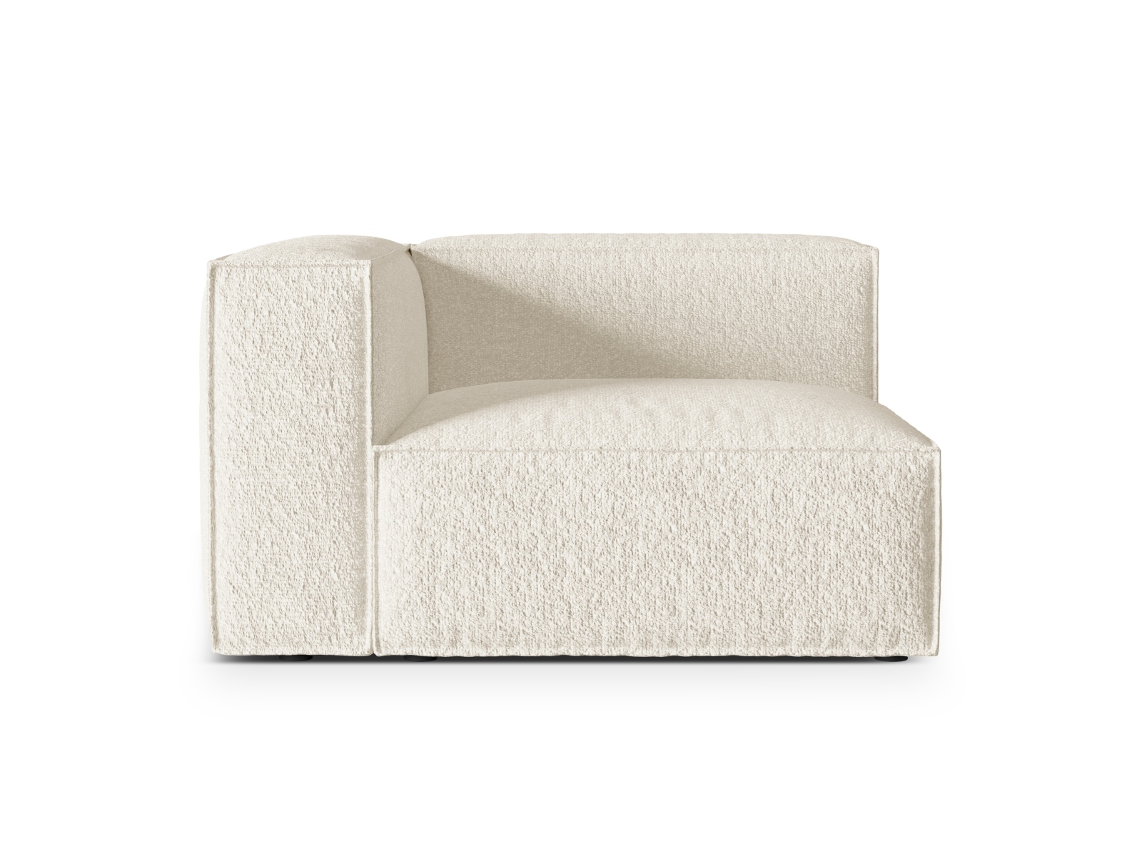 Boucle Left Modular Sofa, "Nuria", 1 Seat, 125x110x72