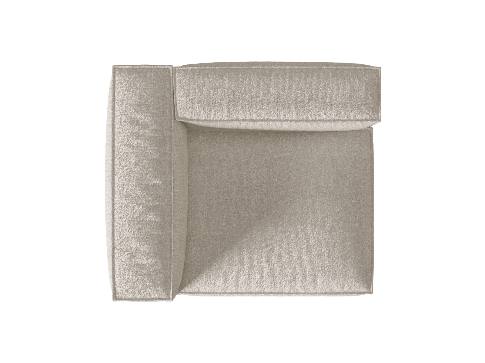 Boucle Left Modular Sofa, "Nuria", 1 Seat, 125x110x72
