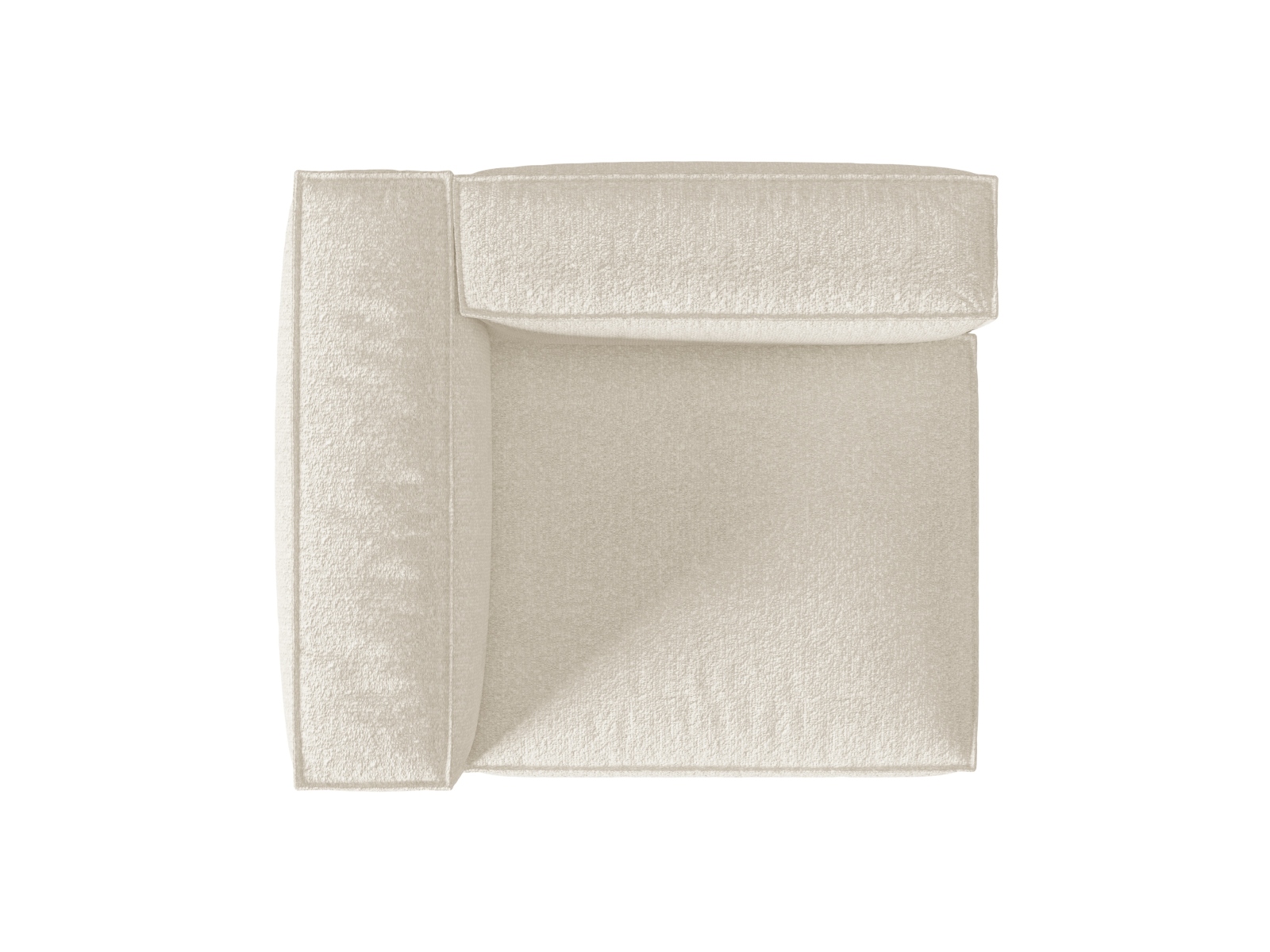 Boucle Left Modular Sofa, "Nuria", 1 Seat, 125x110x72