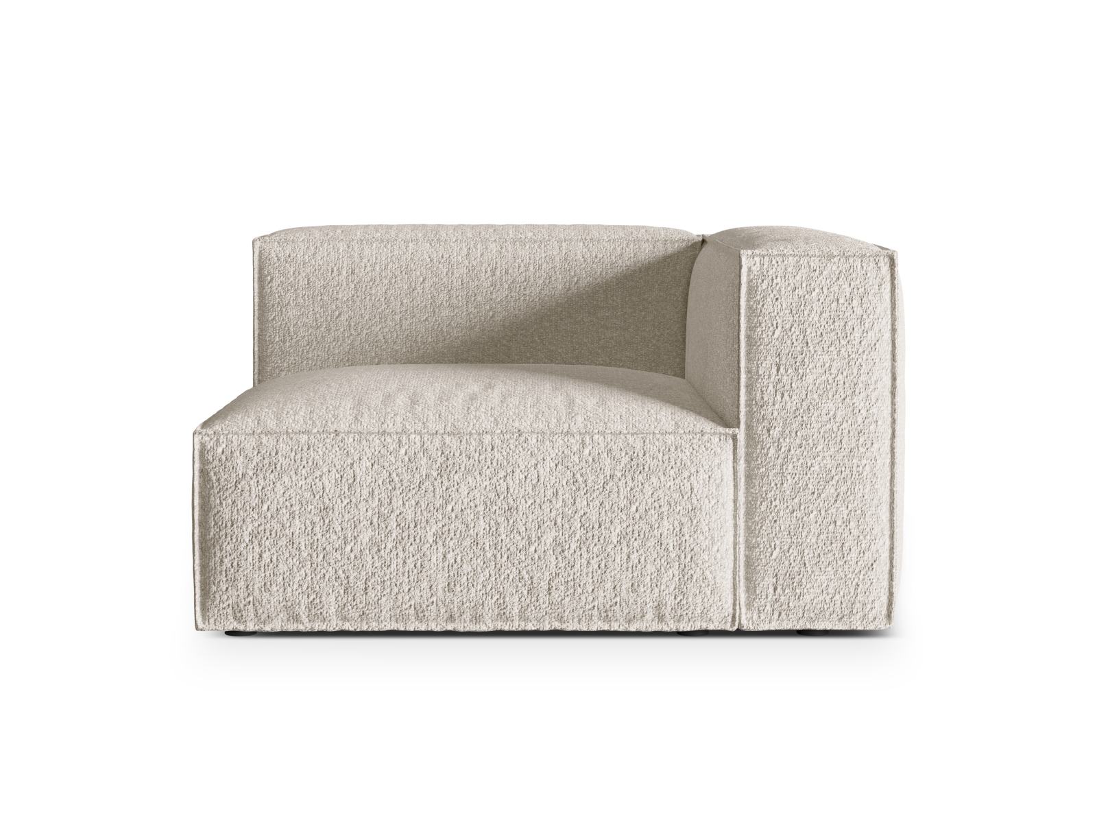Boucle Right Modular Sofa, "Nuria", 1 Seat, 125x110x72