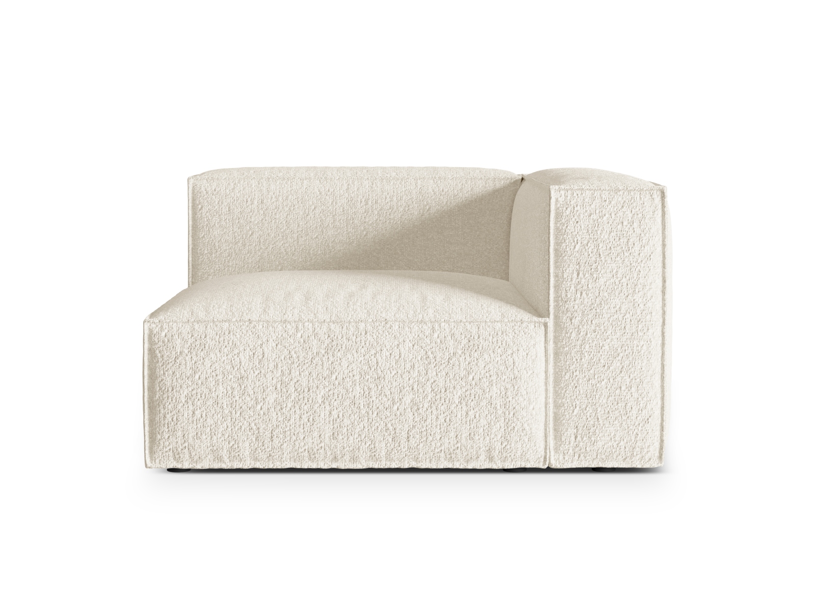 Boucle Right Modular Sofa, "Nuria", 1 Seat, 125x110x72