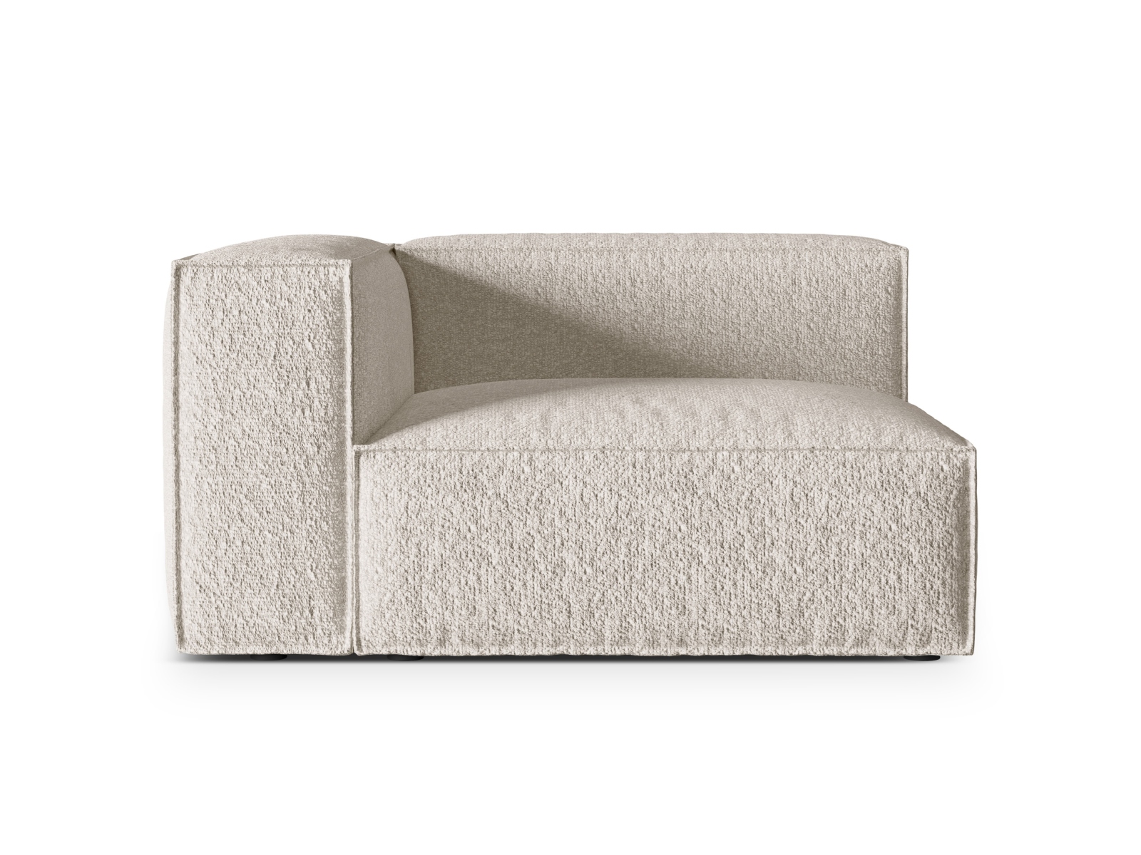 Boucle Left Modular Sofa, "Nuria", 2 Seats, 145x110x72