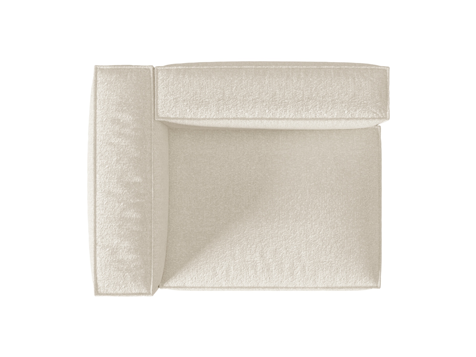 Boucle Left Modular Sofa, "Nuria", 2 Seats, 145x110x72